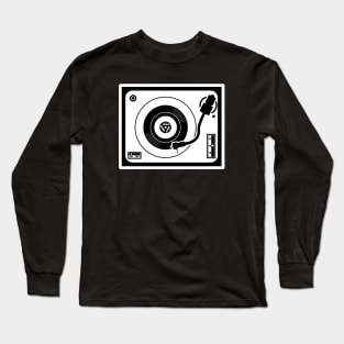 Record player turntable design with 45 rpm record Long Sleeve T-Shirt